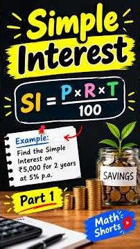 Simple Interest Formula Explained 📚 | Easy Math Trick #mathematics #exam