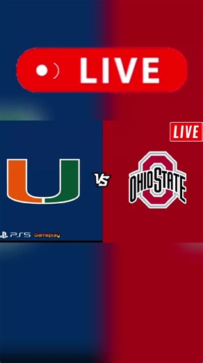 Ohio State vs Miami (FL) live today in college football. Enjoy high-intensity action, big plays, and key moments from this exciting matchup. #collegefootball #ohiostate #miami #football #live #gameday #cfb #ncaa #ncaafootball