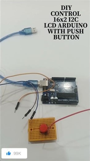 📺 Hello World on Arduino LCD WITH PUSH BUTTON!