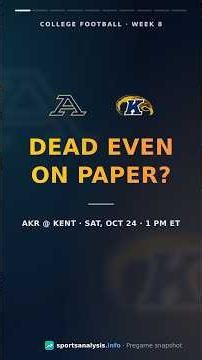Akron at Kent State Preview | College Football Week 8 #Shorts