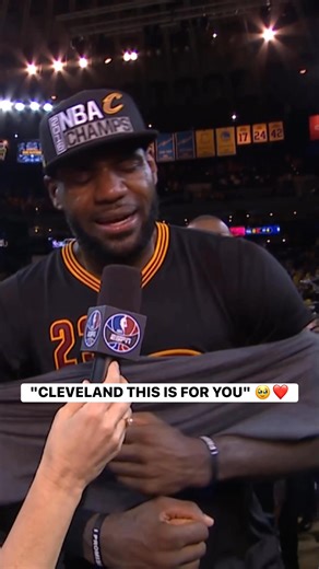 "CLEVELAND, THIS IS FOR YOU." 🏆 LeBron James after leading the Cavs to the 2016 title! LBJ returns to Cleveland for LAL/CLE tonight at 7:00pm/et on ESPN | NBA