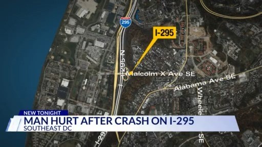 Man seriously hurt, removed from vehicle after crash on Interstate 295