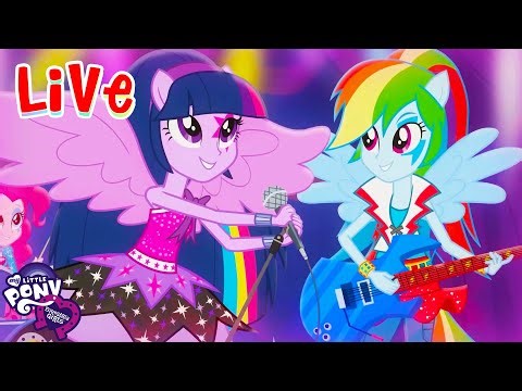 🔴 Equestria Girls LIVE 🔮 BEST SONGS 🌈 Under our Spell, Cafeteria Song + more songs! 🎶💜 MLP EG