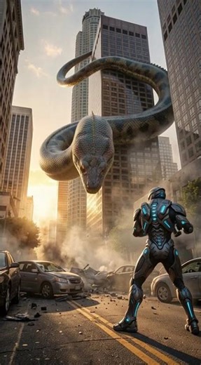 Alien vs Giant Anaconda in Los Angeles 🐍👽 | Epic Cinematic Battle
