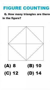 Counting Figures Reasoning / Counting triangles / Reasoning Tricks / SSC / RRB