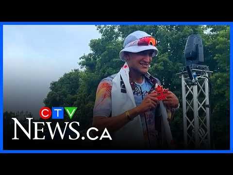 Kiyan Sunderji wins Ottawa Ironman triathlon in the rain