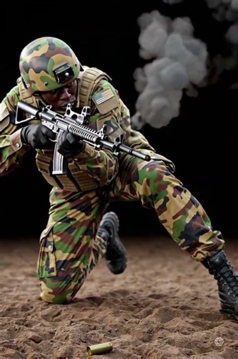 KDF Soldier in Intense Close-Range Combat | Kenya Army Battle in African Bushland at Sunset
