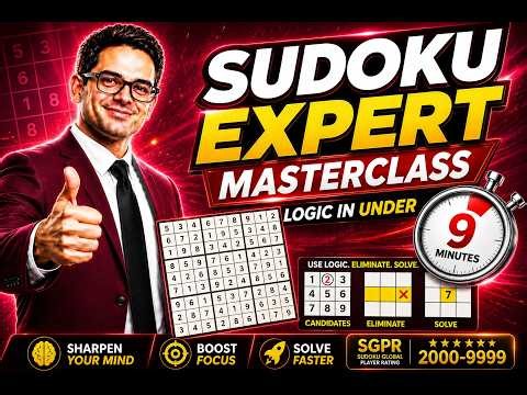 Expert Difficulty Sudoku Masterclass - Learn Quickly _Just brainpower! #sudoku #puzzle #games #quiz
