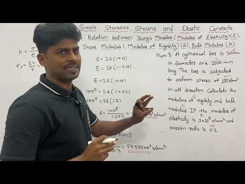 Numerical 03: Relation between E G K || MSBTE Diploma || SOM || BE || B-TECH || elastic constant