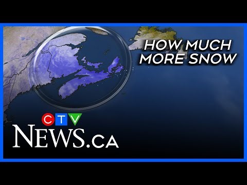 Snow continues into Monday night for the Maritimes