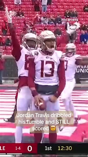 Jordan Travis's Amazing Touchdown: Dribble, Score, and Celebrate!