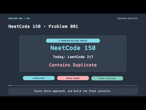 Contains Duplicate Explained | NeetCode 001/150 | Python