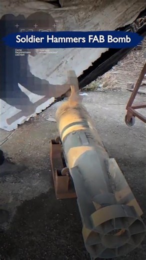 Ukrainian Soldier Opens Up FAB-250 Bomb to Extract Explosives