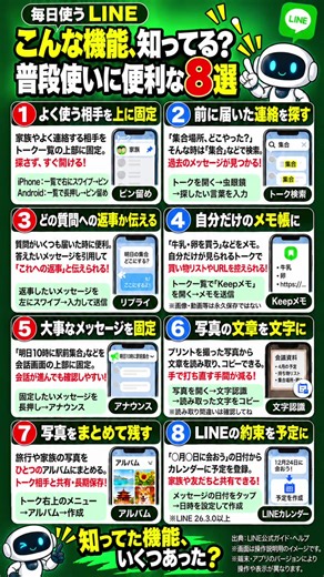 【LINE便利機能8選】毎日使うアプリの知らなかった裏技！困りごと解決