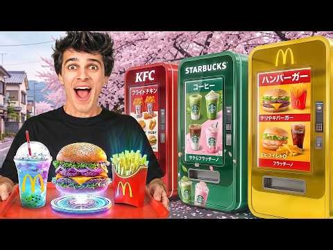 Living Off ONLY Vending Machines in Japan for 24 Hours!