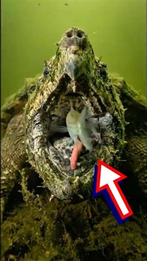 ALLIGATOR SNAPPING TURTLE powerful bite #shorts