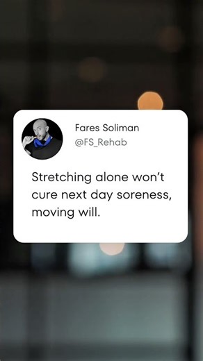 Stretching for muscle soreness?