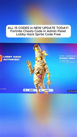 ALL 15 CODES in NEW UPDATE TODAY! Fortnite Cheats Code in Admin Panel Lobby Hack Sprite Code Free Part 1 #fortnite #fortnitemares
