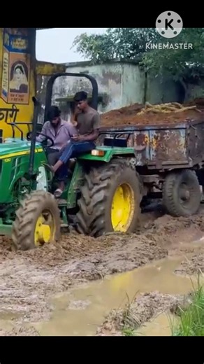 #viral 4 din song John Deere tractor trolley pulling power testing short video #ytshorts
