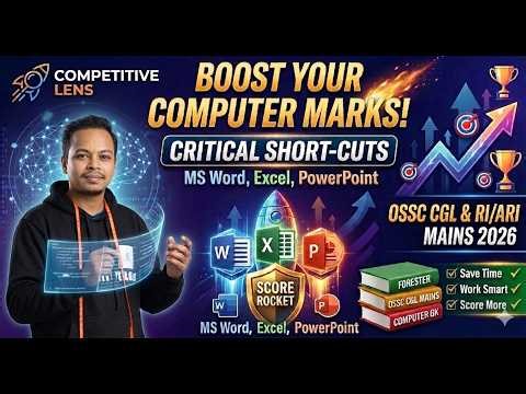 🔥 Computer Shortcut Keys ONE SHOT | MS Word Excel PowerPoint | OSSC CGL & RI Mains 2026