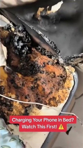 ⚠️ Phone Battery Explodes While Charging!#PhoneSafety #BatteryHealth #PublicSafety #viralvideo