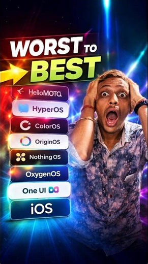 Ranking Mobile OS From Worst to Best 🔥#mobileos #android #ios #oneui #oxygenos #hyperos #nothingos