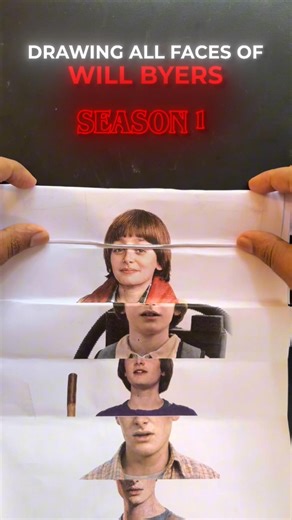 Drawing All Faces Of Will Byers from Stranger Things