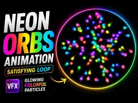 Colorful Particle Loop Animation 🌈 Relaxing Neon Orb Visuals