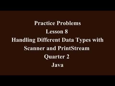Handling Different Data Types with Scanner and PrintStream | Q2 Java L8 P1 | SMILE ROAD