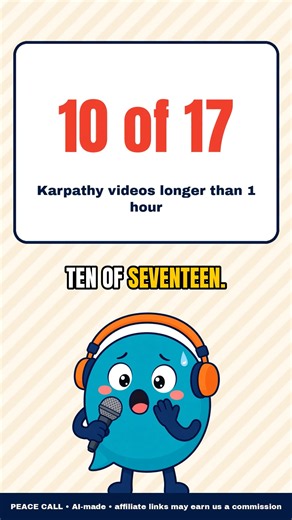 10 of Karpathy's 17 Videos Run Over 1 Hour. They Hold 86% of Views