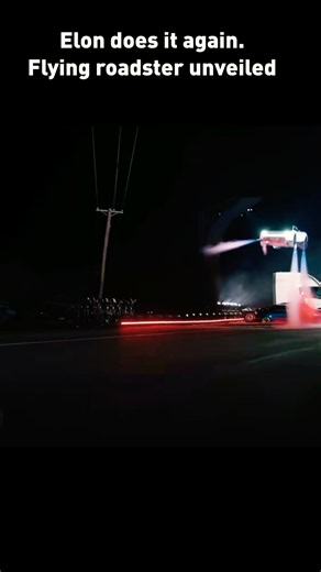 Elon Does It Again, Flying Roadster Unveiled #tesla #elonmusk #viral #roadster
