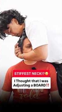 The ‘STIFFEST’ Neck I’ve Cracked‼️🤯 #chiropractic #backpain #neckpain #trending