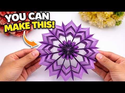 Easy Paper Crafts 🎁 How to Make Paper Snowflake 3D for Room Decoration