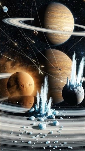 🪐 Saturn’s Incredible Moon System: A Journey Through the Ringed Planet’s Orbiting Worlds 🚀🌌