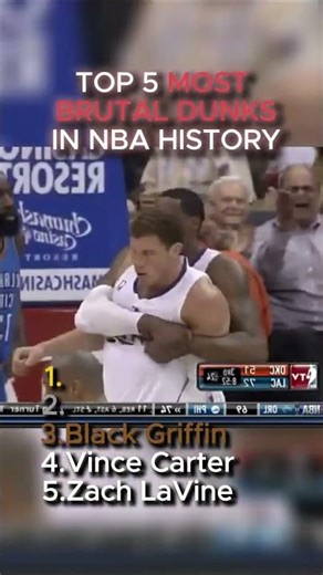 TOP 5 MOST BRUTAL DUNKS in NBA History 🤩🤯 #shorts