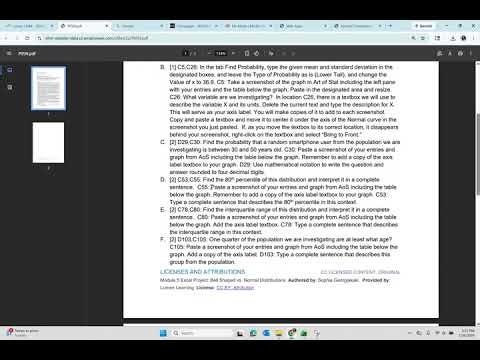 Statistics Excel Project 5 - Normal Distribution