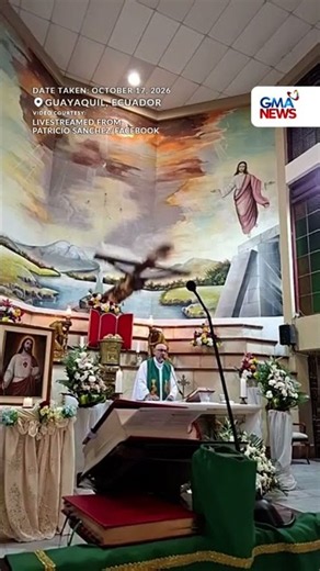 Pari, patay nang mabagsakan ng crucifix habang nagmimisa sa Ecuador | GMA News