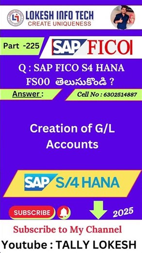 SAP FICO S4 HANA (FSOO) #sap #sapfico #sapclasses #sapkadapa #saplokesh #learnsap #saptraining