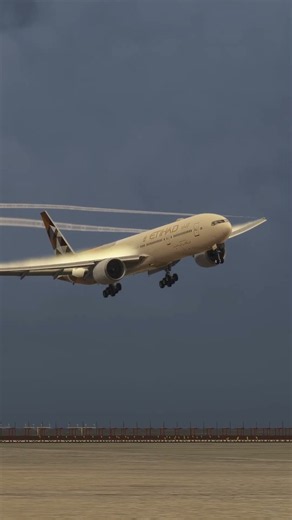 Etihad 777 Battles Storm Winds at Doha 😱 | MSFS 2024