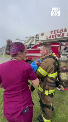 First responders rescue cats from Tulsa fire