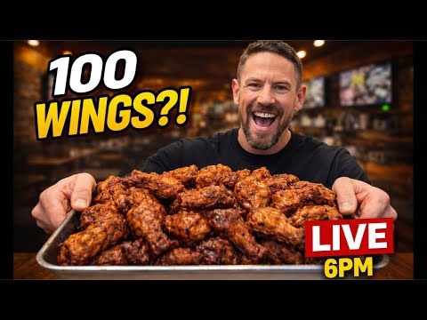 LIVE WING CHALLENGE 🔴 Can We Hit 100? (6PM)