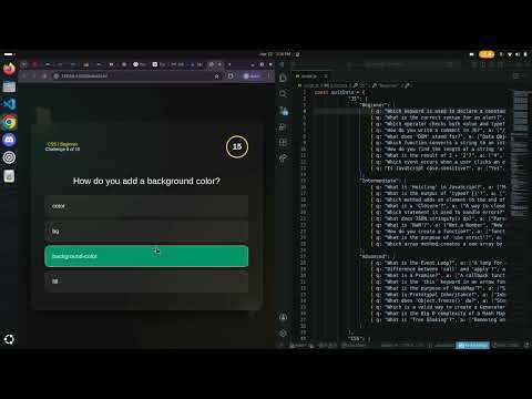 Interactive Quiz App (Part 1) 🧠 | Project Setup & UI Design (HTML CSS)