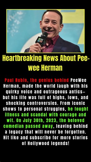 Heartbreaking News About Pee-wee Herman 😳💥