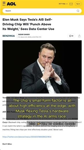 🧐👉 Tesla AI5 Chip: Elon Musk Claims Edge Power Beats Expectations #QixNewsAI