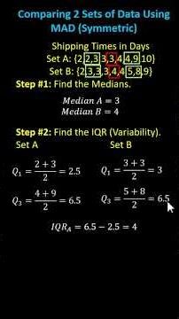 Compare Two Sets of Data Using Median and Interquartile Range (Skewed Data) | (7.SP.B.3)