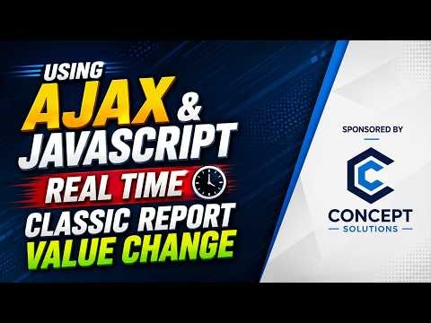 Using Ajax and Javascript Real time Classic Report Value Change