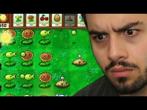 First time playing plants vs zombies (beating faster than the average gamer)