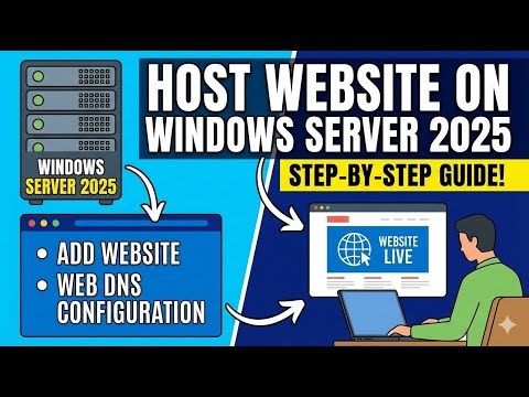How to Host a Website on Windows Server 2025 ! Add Website in Web Server !! Web DNS Configuration !