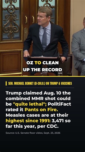 Bennet on Trump calling the MMR vaccine 'quite lethal': 'They had to send out Dr. Oz'