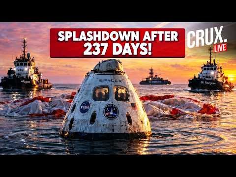 Crew-12 Pacific Splashdown LIVE | NASA Astronauts Return After 230+ Days in Orbit